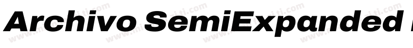 Archivo SemiExpanded Black字体转换